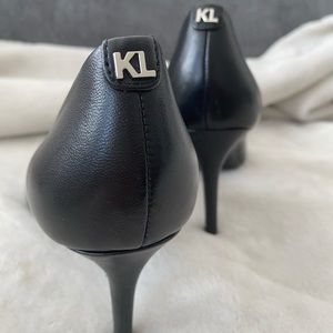 Karl Lagerfeld leather heels
